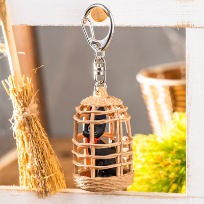 Studio Ghibli - Figural Keyrings (14 Types) - Jiji in a Basket - official view 3