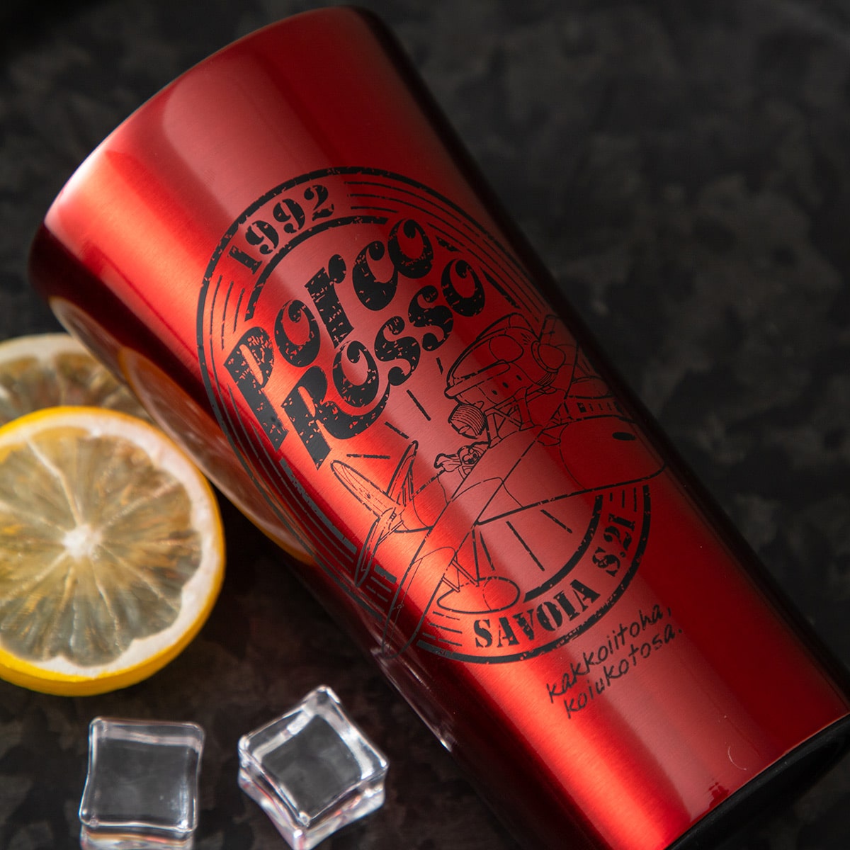 Studio Ghibli Film Emblem Insulated Tumblers 400 ml (3 Types) - Porco Rosso - official view 16