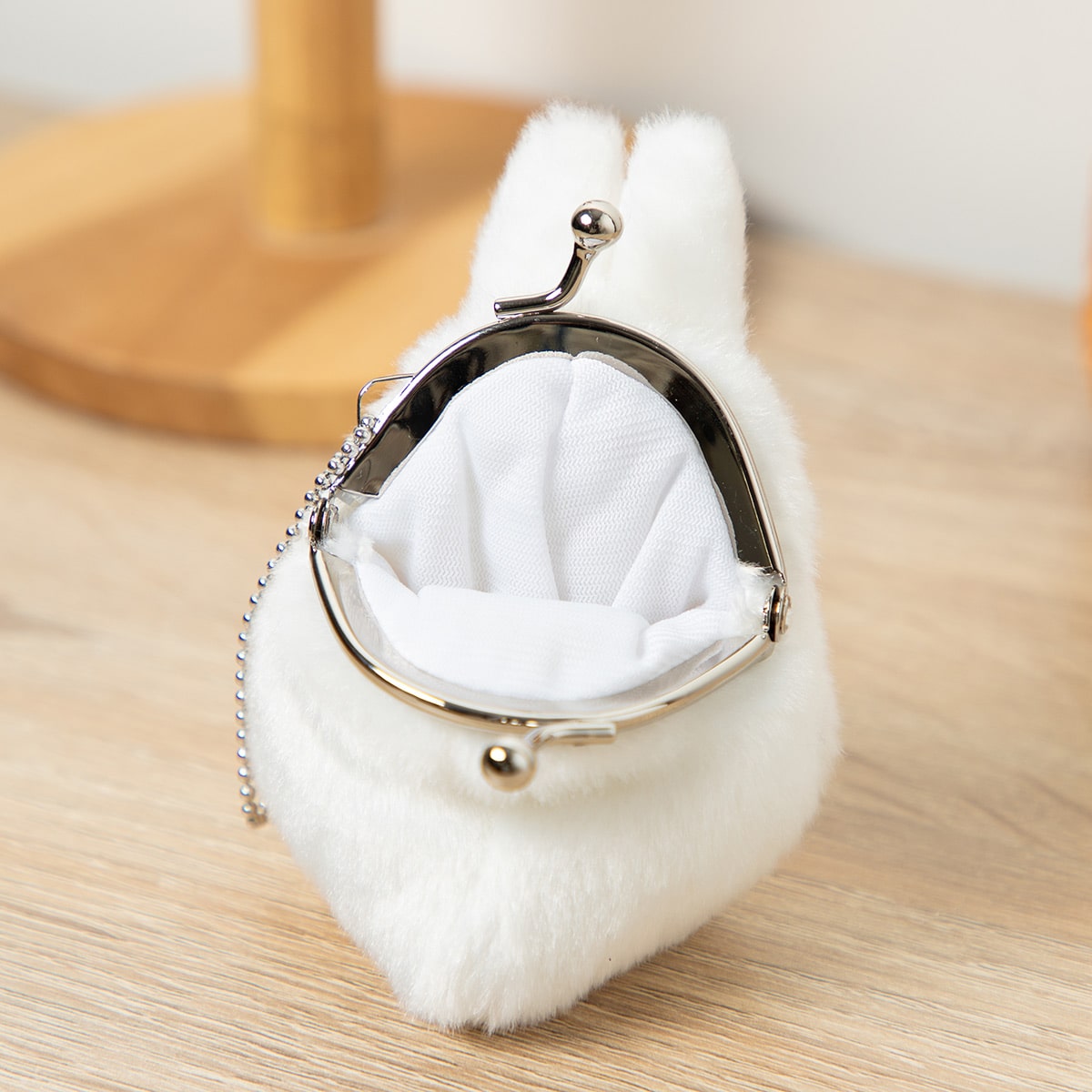 Studio Ghibli - Fluffy Mini Clasp Purses (9 Types) - White Totoro - official view 11