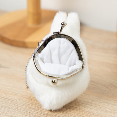 Studio Ghibli - Fluffy Mini Clasp Purses (9 Types) - White Totoro - official view 11