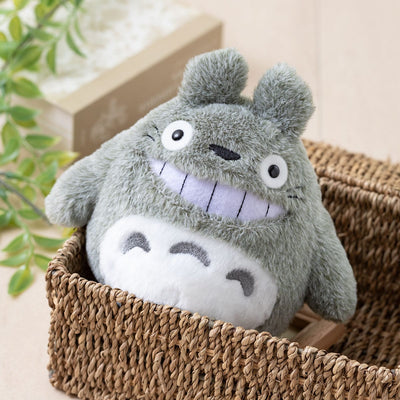Studio Ghibli - Fluffy Otedama Plush M (7 Types) - Smiling Totoro - official view 2