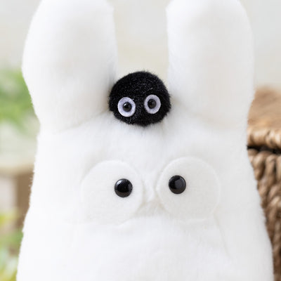 Studio Ghibli - Fluffy Otedama Plush M (7 Types) - White Totoro - official view 13