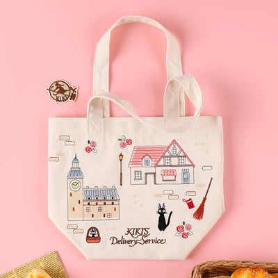Studio Ghibli Forest and Town Embroidered Tote Bags (4 Types) - Jiji Town Mini - official view 17