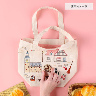 Studio Ghibli Forest and Town Embroidered Tote Bags (4 Types) - Jiji Town Mini - official view 19