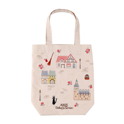 Studio Ghibli Forest and Town Embroidered Tote Bags (4 Types) - Jiji Town Tall - official view 28