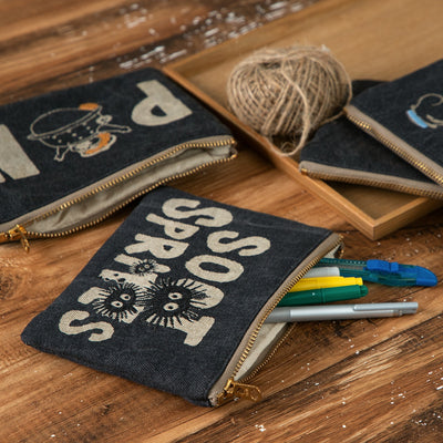 Studio Ghibli - GBL Black Denim Pouches (3 Types) - Soot Sprites - official view 6