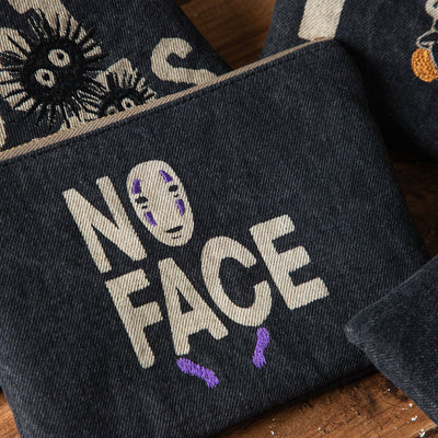 Studio Ghibli - GBL Black Denim Pouches (3 Types) - No-Face - official view 11