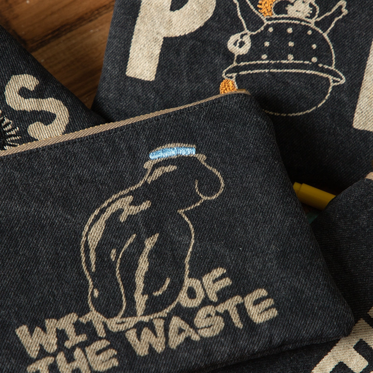 Studio Ghibli - GBL Black Denim Pouches (3 Types) - Rubber Man - official view 14