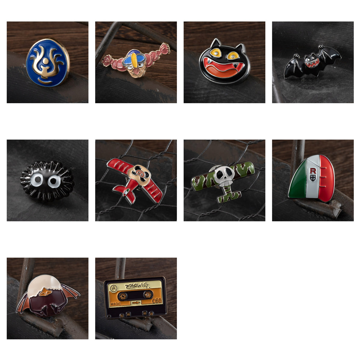 Studio Ghibli - GBL Design Pin Badges (10 Types) - Complete Set with all listed models