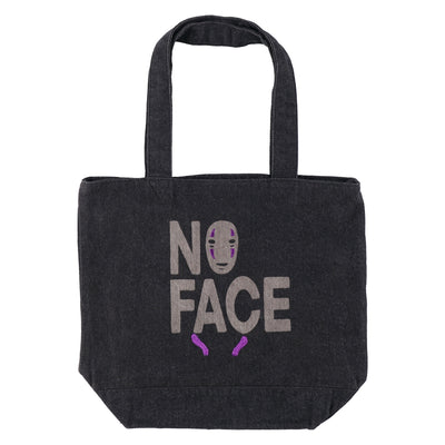 Studio Ghibli GBL Discharge Denim Tote Bags (4 Types) - Black No-Face - official view 4