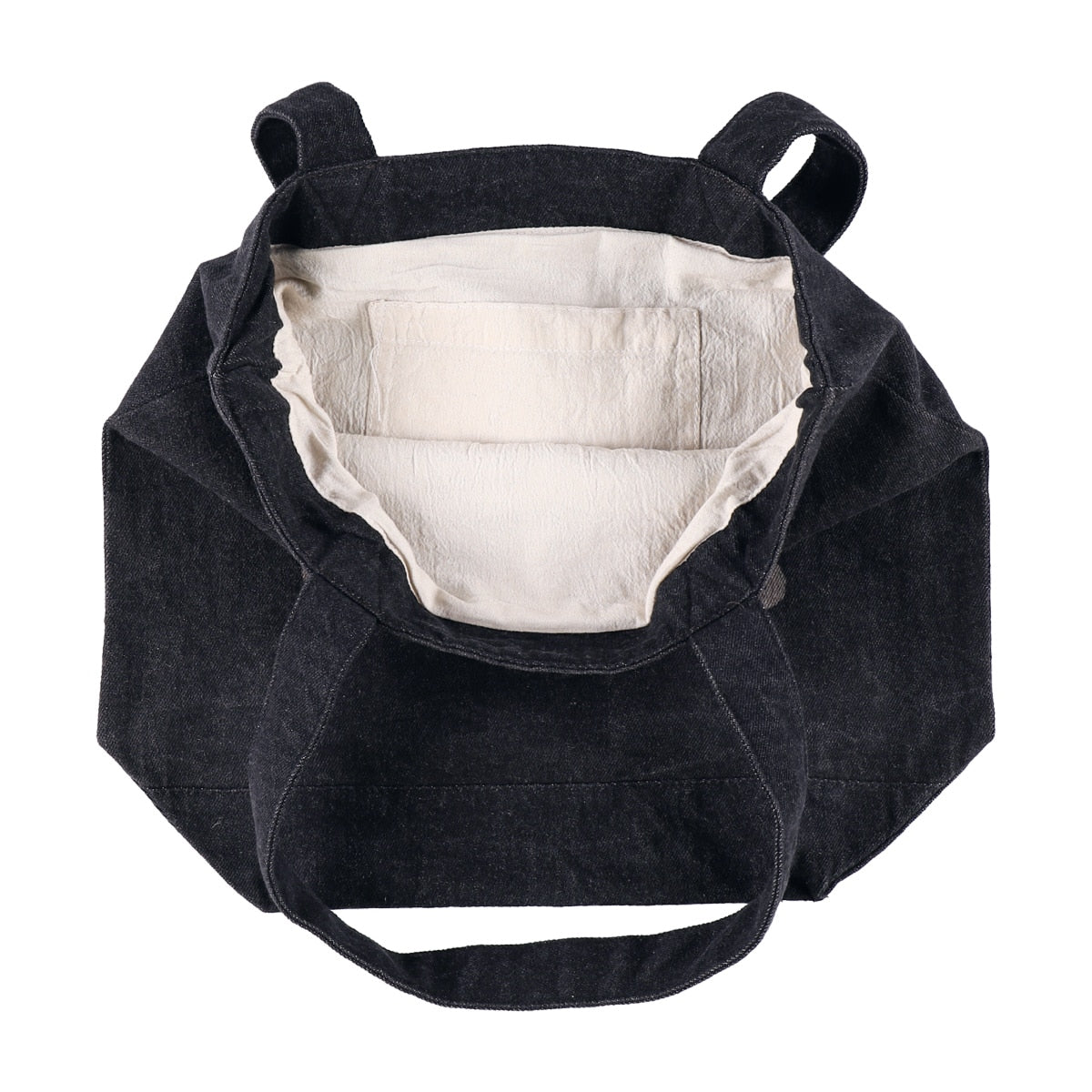 Studio Ghibli GBL Discharge Denim Tote Bags (4 Types) - Black No-Face - official view 6