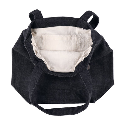 Studio Ghibli GBL Discharge Denim Tote Bags (4 Types) - Black No-Face - official view 6