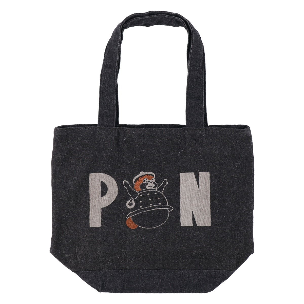 Studio Ghibli GBL Discharge Denim Tote Bags (4 Types) - Black Shokichi - official view 15