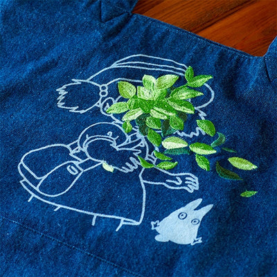 Studio Ghibli GBL Discharge Denim Tote Bags (4 Types) - Indigo Totoro - official view 25