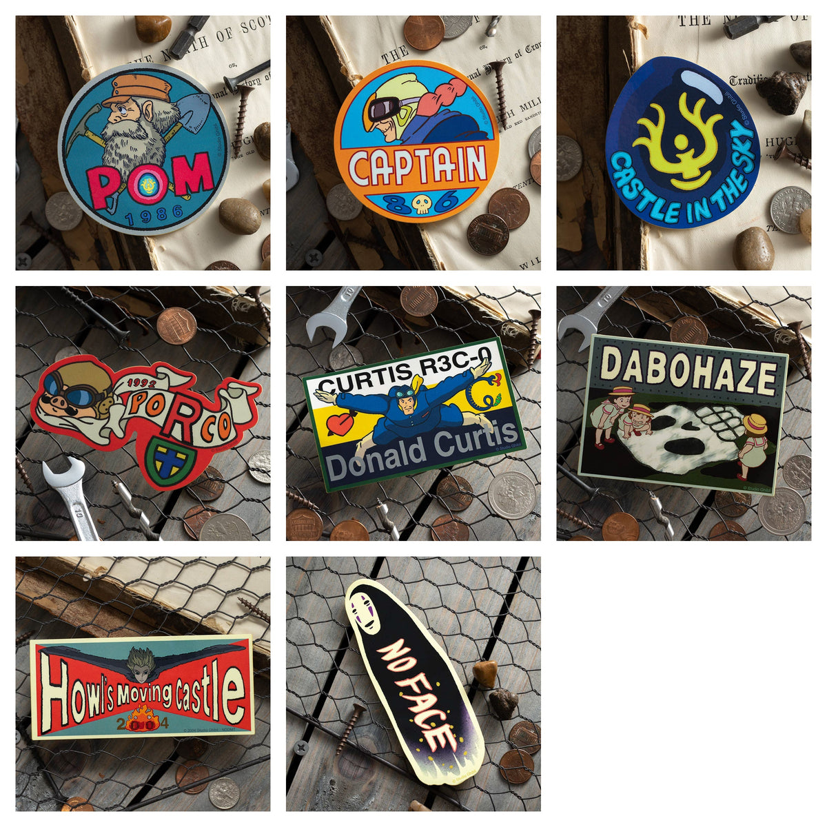 Studio Ghibli - GBL Graphic Stickers (8 Types) - Complete Set with all listed models