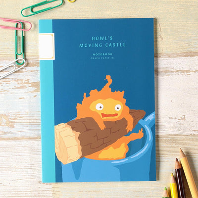 Studio Ghibli Graphic B6 Notebook - Calcifer - Howl's Moving Castle - view 1
