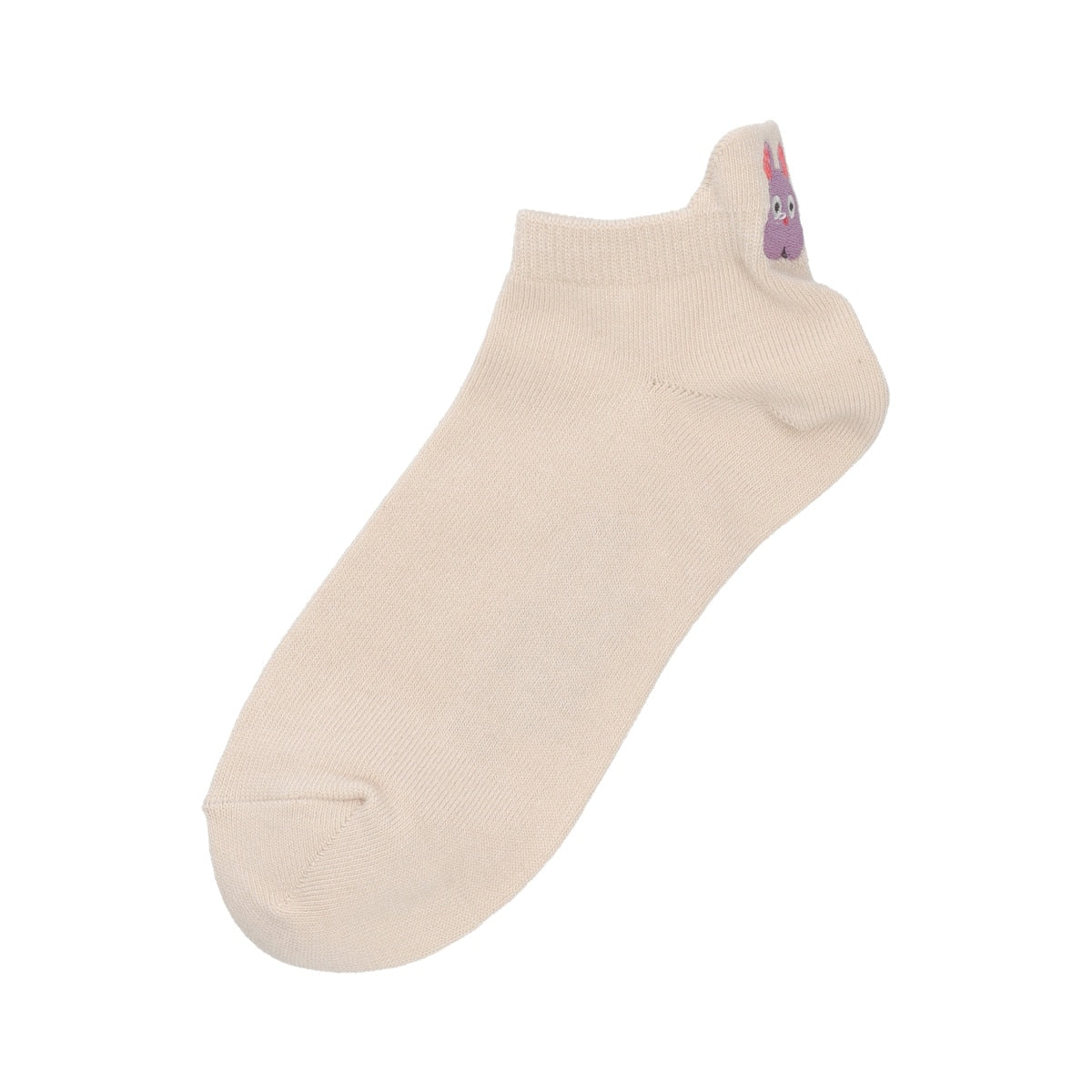Studio Ghibli Heel-Embroidered Sneaker Socks 23-25 cm (5 Types) - Boh Mouse - White - official view 14