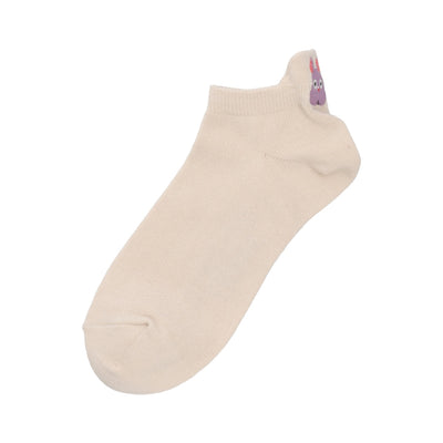Studio Ghibli Heel-Embroidered Sneaker Socks 23-25 cm (5 Types) - Boh Mouse - White - official view 14