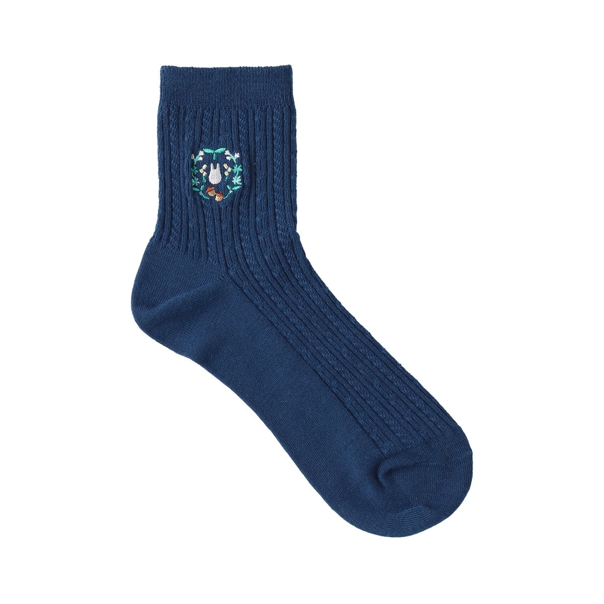 Studio Ghibli Icon-Embroidered Socks 23-25 cm (4 Types) - Totoro Forest Motifs - official view 3