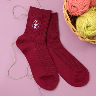 Studio Ghibli Icon-Embroidered Socks 23-25 cm (4 Types) - Spirited Away - Zeniba Motifs - official view 10