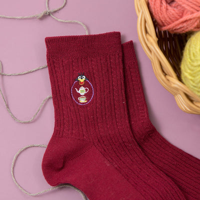 Studio Ghibli Icon-Embroidered Socks 23-25 cm (4 Types) - Spirited Away - Zeniba Motifs - official view 11
