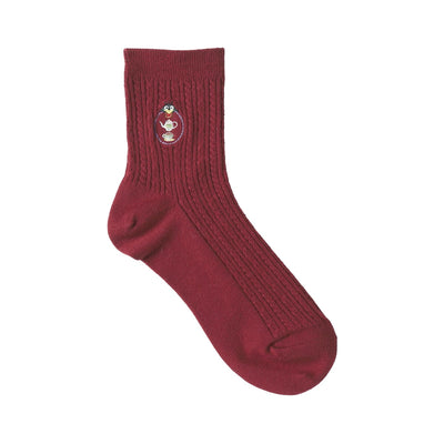 Studio Ghibli Icon-Embroidered Socks 23-25 cm (4 Types) - Spirited Away - Zeniba Motifs - official view 12
