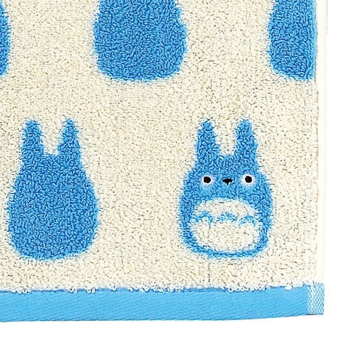 Studio Ghibli - Illustrated Face Towels (10 Types) - Blue Totoro Silhouette - official view 4