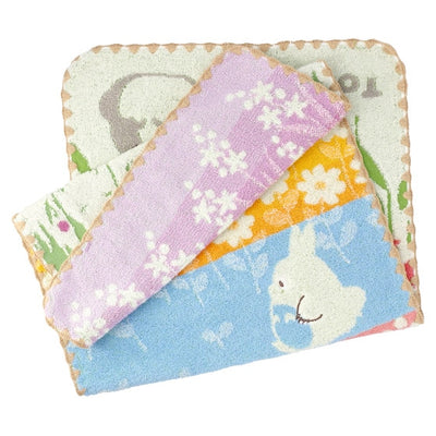 Studio Ghibli - Illustrated Face Towels (10 Types) - Totoro Wildflowers - official view 7