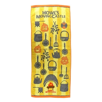 Studio Ghibli - Illustrated Face Towels (10 Types) - Calcifer and the Kitchen - official view 9