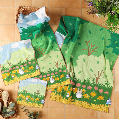 Studio Ghibli - Illustrated Face Towels (10 Types) - Totoro Beneath the Camphor Tree - official view 20