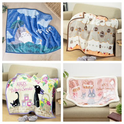 Studio Ghibli - Illustrated Lap Blankets (4 Types) - Complete Set with all listed models