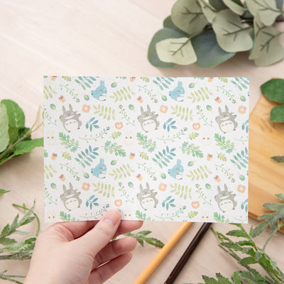 Studio Ghibli Illustrated Memo Pads (2 Types) - Totoro Colourful Leaves - official view 4
