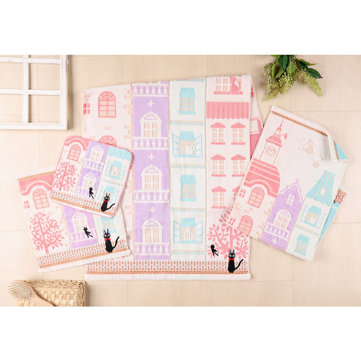Studio Ghibli - Illustrated Mini Towels (33 Types) - Kiki Apartment - official view 3