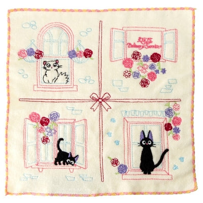 Studio Ghibli - Illustrated Mini Towels (33 Types) - Kiki Relaxing by the Window - official view 5
