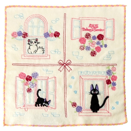 Studio Ghibli - Illustrated Mini Towels (33 Types) - Kiki Relaxing by the Window - official view 5