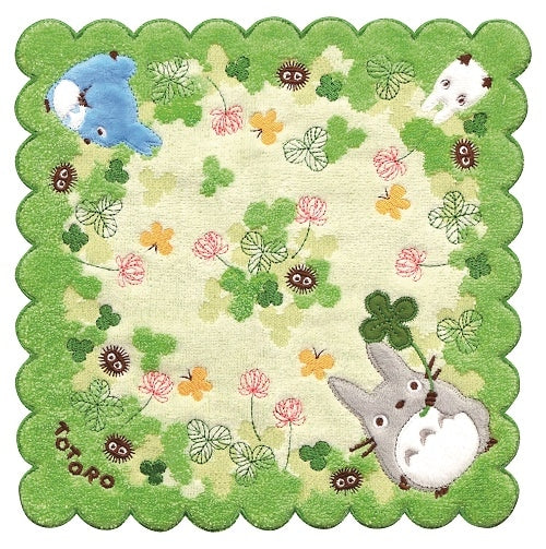 Studio Ghibli - Illustrated Mini Towels (33 Types) - Totoro Found a Four-Leaf Clover - official view 8
