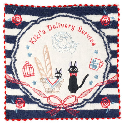 Studio Ghibli - Illustrated Mini Towels (33 Types) - Kiki Marine Blue Stripes - official view 26