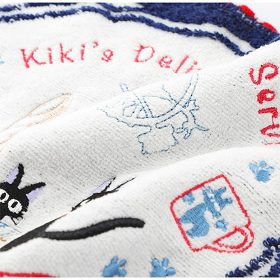 Studio Ghibli - Illustrated Mini Towels (33 Types) - Kiki Marine Blue Stripes - official view 27