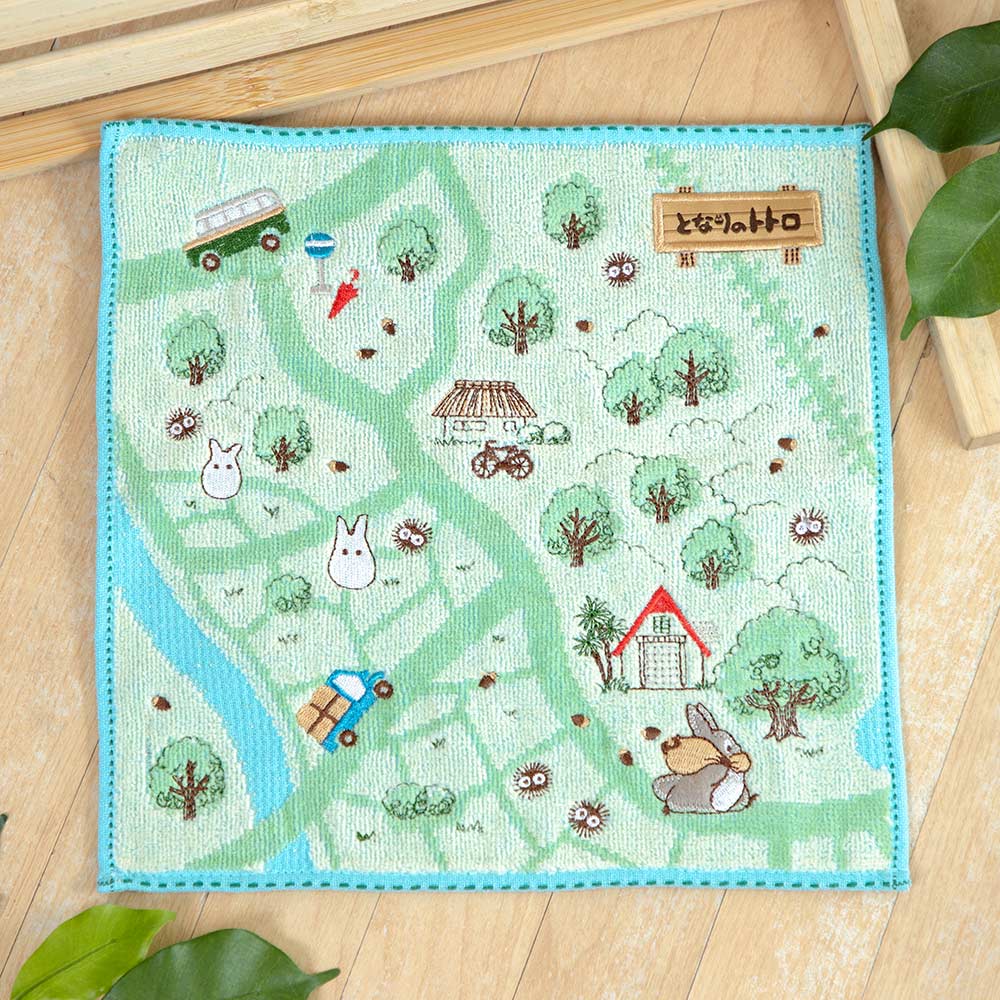 Studio Ghibli - Illustrated Mini Towels (33 Types) - Totoro Walking Map - official view 33