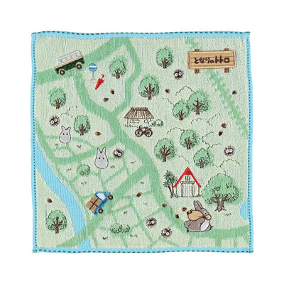 Studio Ghibli - Illustrated Mini Towels (33 Types) - Totoro Walking Map - official view 35