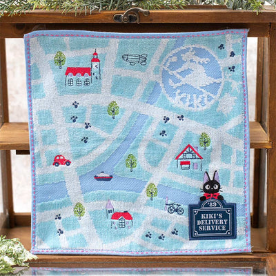 Studio Ghibli - Illustrated Mini Towels (33 Types) - Kiki Town Map - official view 37