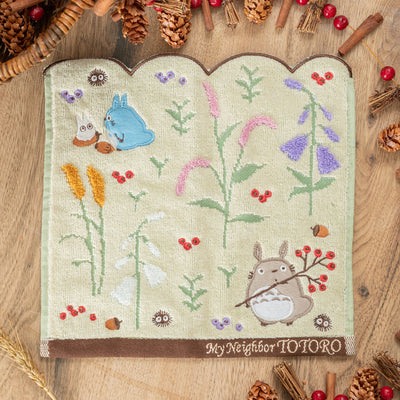 Studio Ghibli - Illustrated Mini Towels (33 Types) - Totoro Autumn Moment - official view 47