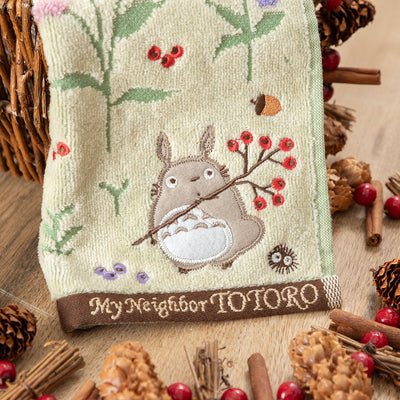 Studio Ghibli - Illustrated Mini Towels (33 Types) - Totoro Autumn Moment - official view 48
