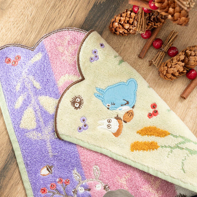 Studio Ghibli - Illustrated Mini Towels (33 Types) - Totoro Autumn Moment - official view 49