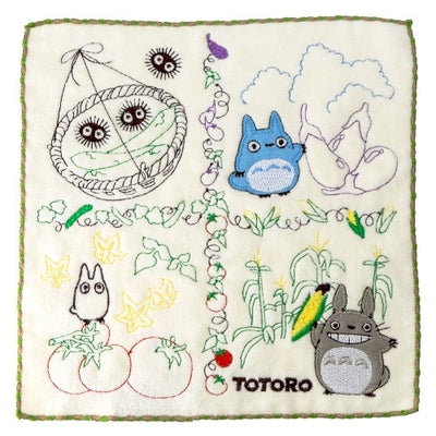 Studio Ghibli - Illustrated Mini Towels (33 Types) - Totoro Lots of Vegetables - official view 66