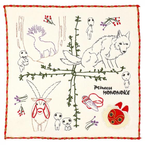Studio Ghibli - Illustrated Mini Towels (33 Types) - Mononoke Forest of the Forest Spirit - official view 81