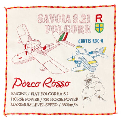 Studio Ghibli - Illustrated Mini Towels (33 Types) - Porco Rosso Red - official view 84