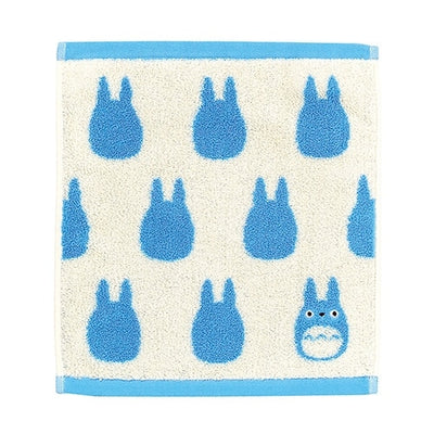 Studio Ghibli - Illustrated Wash Towels (21 Types) - Blue Totoro Silhouette - official view 3