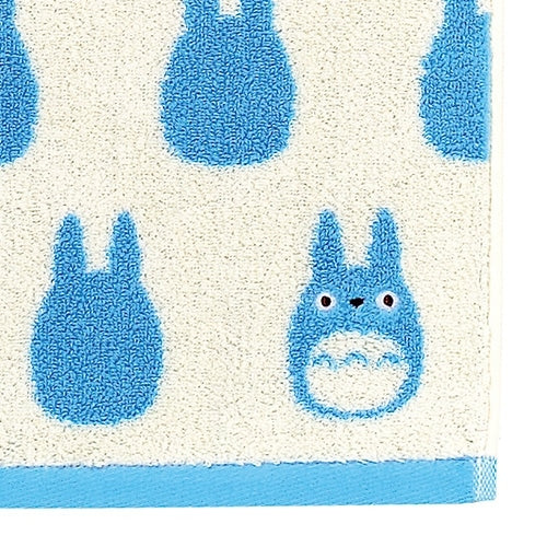 Studio Ghibli - Illustrated Wash Towels (21 Types) - Blue Totoro Silhouette - official view 4
