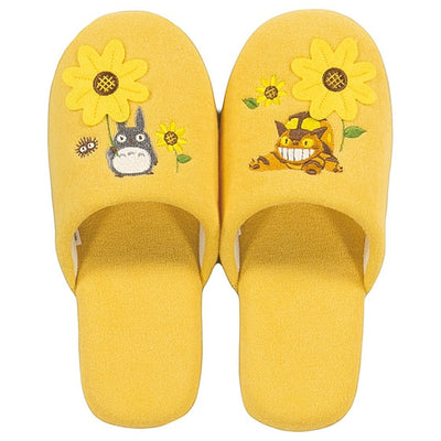 Studio Ghibli - Indoor Slippers (5 Types) - Totoro Flower Bus Stop - official view 1